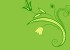 シンプルなグリーン・ブロッサムお花の無料イラスト素材（EPS）