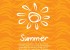 夏の太陽をモチーフにしたカード・ポスター用ベクター無料背景素材3個（商用可もあり・AI・EPS）