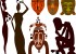 エスニック風クリップアート･イラスト素材（古代壁画、仮面）