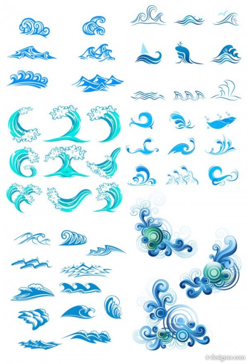 Blue-waves-graphics-vector-material-500x733