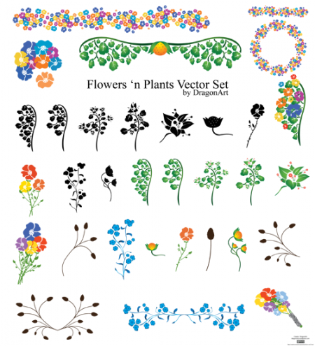 Flowers-n-Plants-Preview2-by-DragonArt-450x495