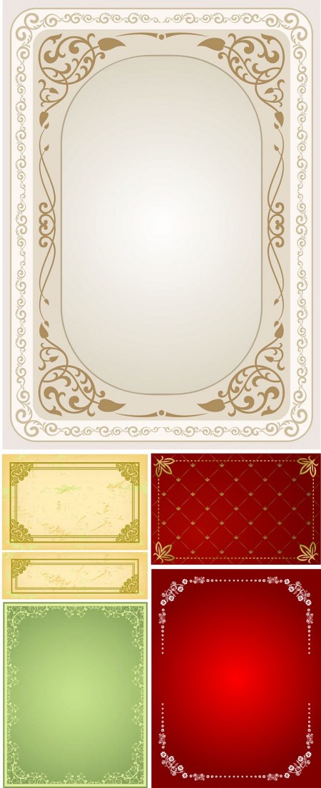 Practical-lace-border-vector-material-450x1105
