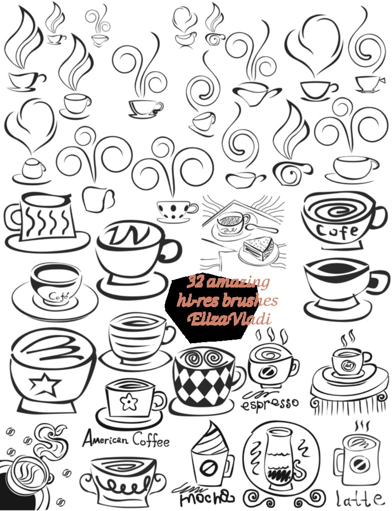 coffee cup brush photoshop free download