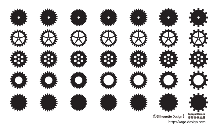 意外にかわいいメカニカル素材 ギア 歯車 のベクターイラスト素材まとめ 商用可あり Ai Eps Pdf Svg Free Style All Free